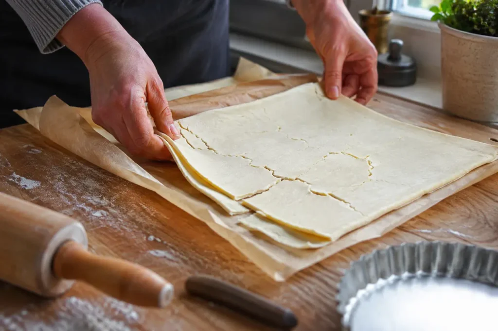 Dlaczego ciasto francuskie pęka przy rozwijaniu?